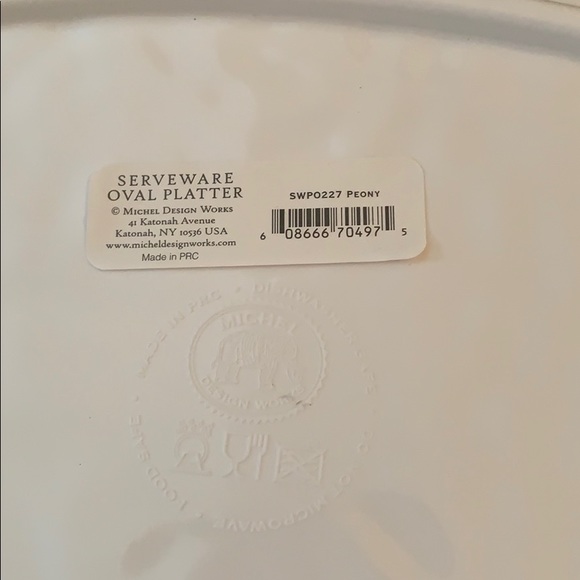 Michel Design Works Oval Serving Platter in Peony - Picture 5 of 5